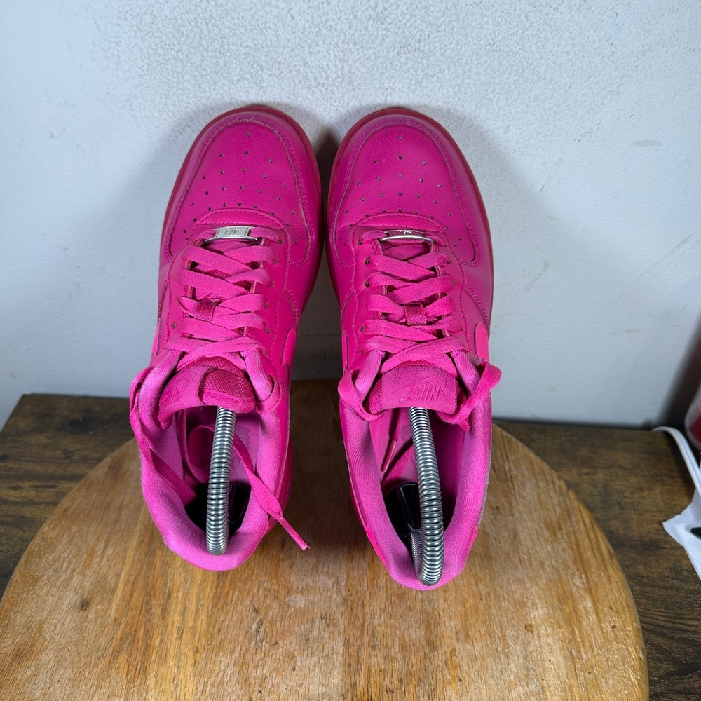 Nike Air Force 1 Low Fireberry Pink Leather Sneakers DD8959-600 Womens 7 - Picture 7 of 8